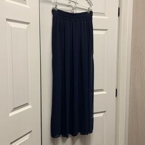 Mango Maxi Skirt in Navy Blue
